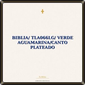 Biblia/ TLA066LG/ Verde Aguamarina/Canto Plateado
