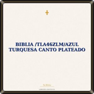 Biblia /TLA46ZLM/Azul Turquesa Canto Plateado