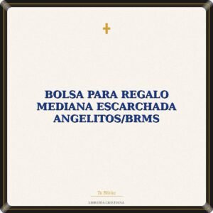 Bolsa Para Regalo Mediana Escarchada Angelitos/BRMS