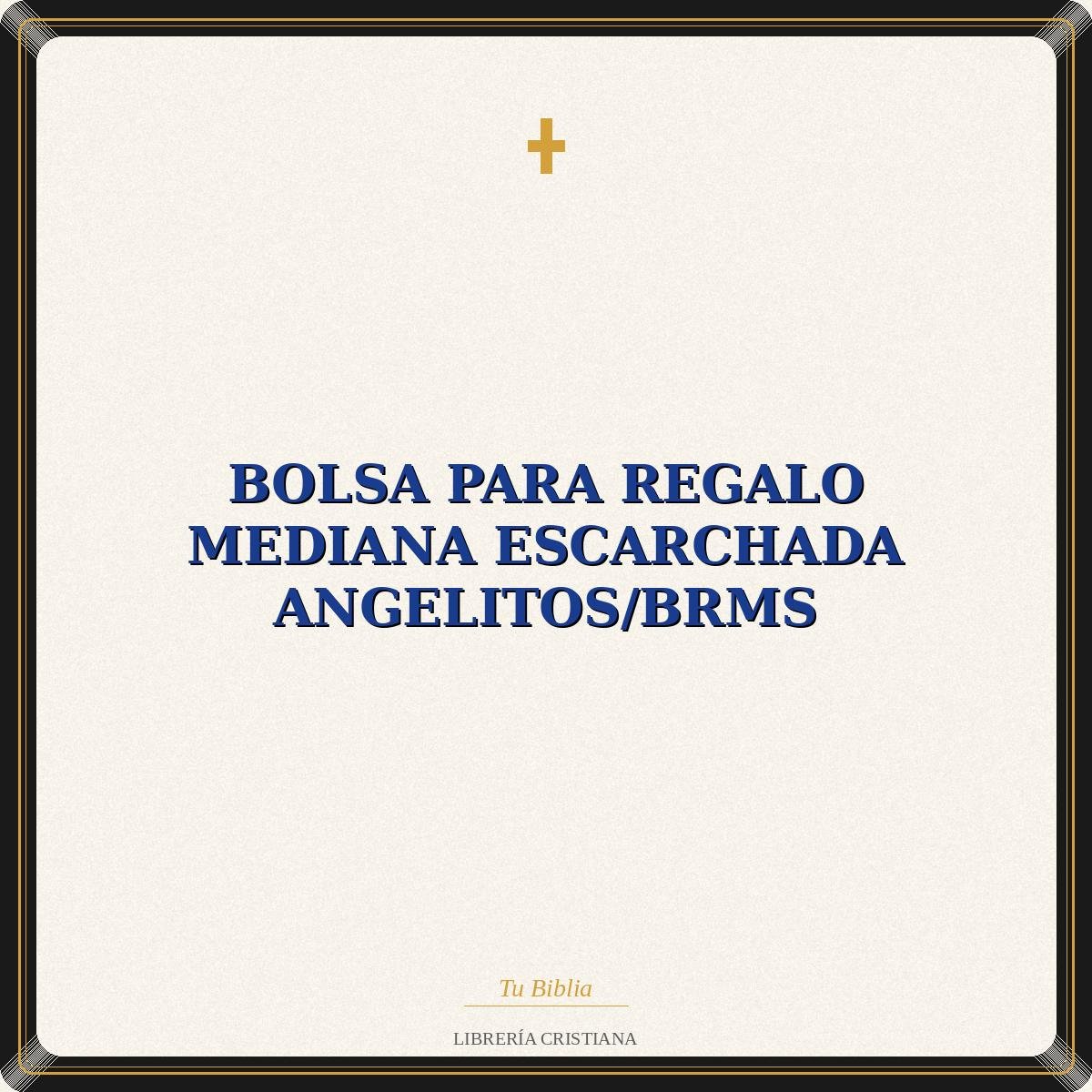 Bolsa Para Regalo Mediana Escarchada Angelitos/BRMS 1 Bolsa Para Regalo Mediana Escarchada Angelitos/BRMS