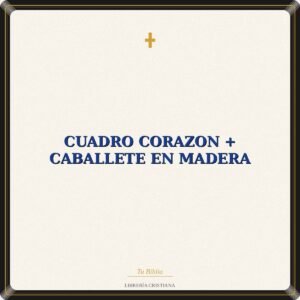 Cuadro Corazon + Caballete En Madera
