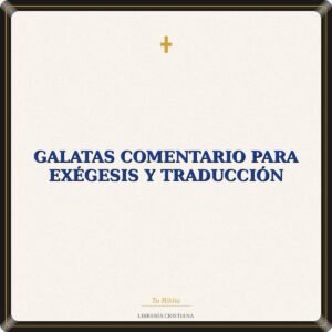 Galatas Comentario Para Exégesis Y Traducción