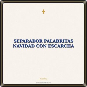 Separador palabritas navidad con escarcha