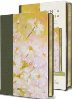 Biblia RVR/60 Verde Con Flores/Separador LG. Tamaño Manual