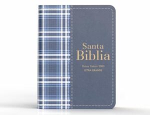 Biblia RVR 1960 Compacta Símil Piel Cuadros Azul Oscuro