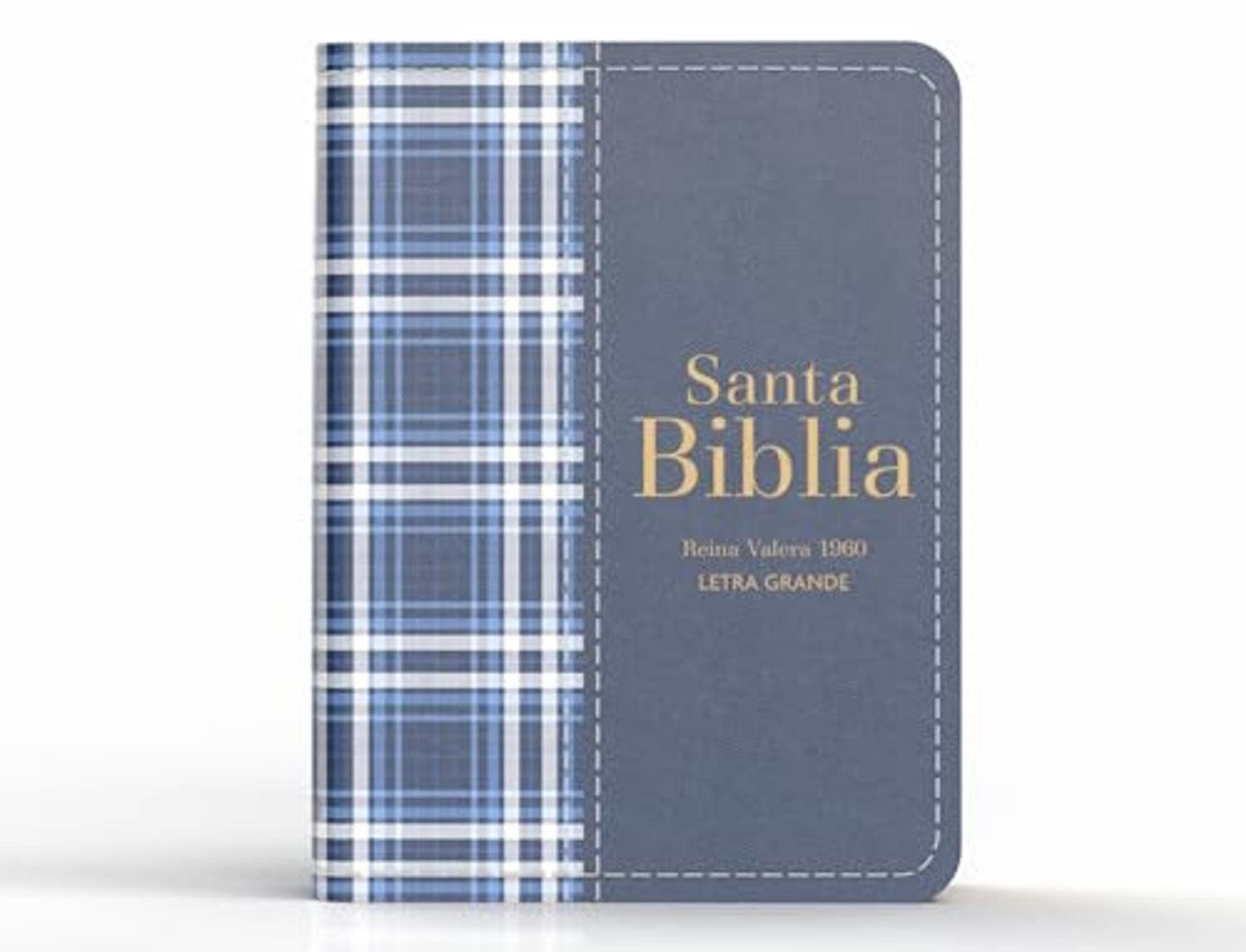 Biblia RVR 1960 Compacta Símil Piel Cuadros Azul Oscuro 1 Biblia RVR 1960 Compacta Símil Piel Cuadros Azul Oscuro