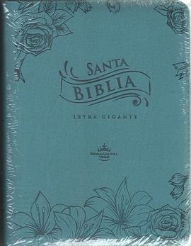 RV60 Biblia 085 Letra Gigante Azul Canto Plata con Índice