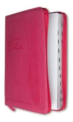 RV60 Biblia  085 Letra Gigante Rosa Canto Plata con Índice