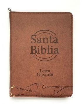 Biblia RV60 085 Letra Gigante Café Flex Canto Dorado con Índice