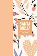 Biblia RVR 1960 Letra Grande Tamaño Manual Símil Piel Naranja Clara