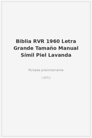 Biblia RVR 1960 Letra Grande Tamaño Manual Símil Piel Lavanda