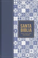 Biblia RVR 1960 Letra Grande Tamaño Manual Símil Piel Azul Oscuro