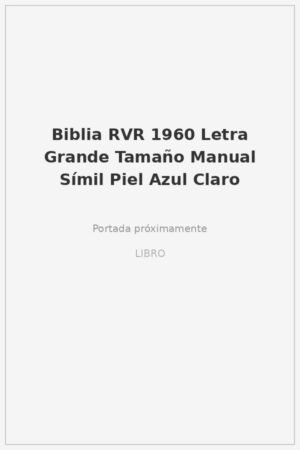 Biblia RVR 1960 Letra Grande Tamaño Manual Símil Piel Azul Claro