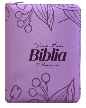 Biblia RVR045cLGZ/ Lila Florece Cierre