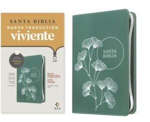 Biblia NTV Referencia En Columna/ Verde Cierre/ L.G con Filament