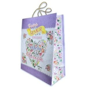 Bolsa Regalo Te Llevo En Mi Corazon Borlitas Pequeñas