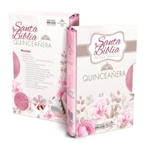 Biblia RVR046cLGPJRZT/ Blanco Rosa Quineañera Cierre