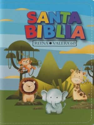 Biblia RVR 1960 Compacta para Niños Animales Vinilo con Cierre