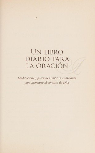 Un Libro Diario Para La Oracion 1 Un Libro Diario Para La Oracion