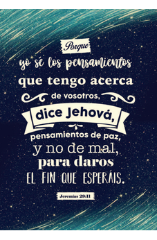 Porque yo sé los pensamientos Jeremías 29:11 Diario