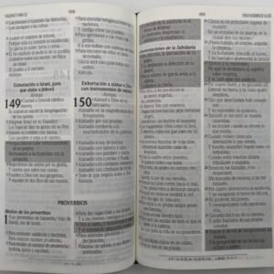 Biblia RVR 1960 Compacta Símil Piel Flores Azul Grisáceo