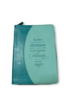 Libreta Imitación Piel Turquesa En Dios Descansa