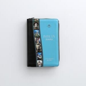 Biblia RVR6065cz/ Heroes Negro Azul/ I.Piel Cierre