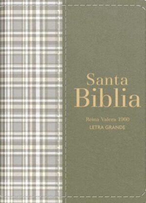 Biblia RVR 1960 Compacta Símil Piel Cuadros Beige