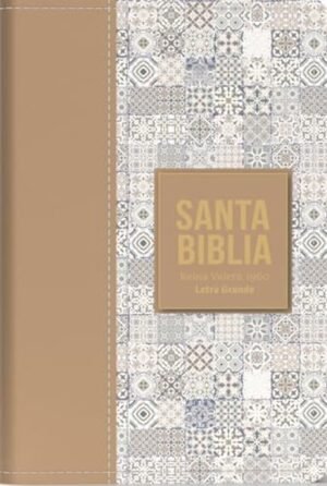 Biblia RVR 1960 Letra Grande Tamaño Manual Símil Piel Crema