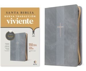 Biblia NTV Referencia En Columna/ Gris Cierre/ L.G con Filament