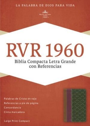 Biblia/RVR/Compacta/Letra Grande/Referencias/Simil Piel/ChocolateCiruelaVerdeJad