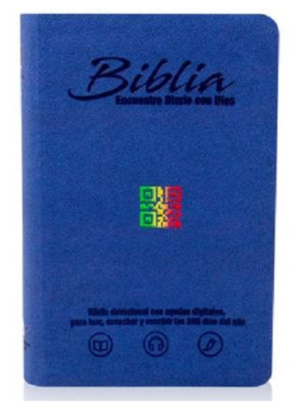 RVC065 AZUL OSCURO CANTO PLATEADO ENCUENTRO DIARIO CON DIOS QR
