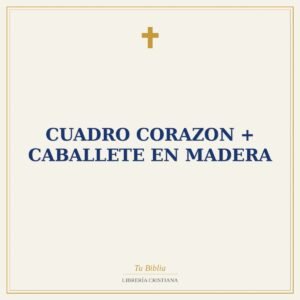 Cuadro Corazon + Caballete En Madera