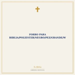 Forro Para Biblia/Poliester/Negro/Pez/Grande/W