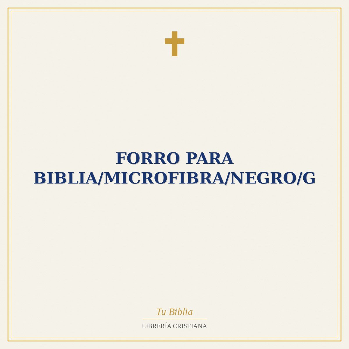 Forro Para Biblia/Microfibra/Negro/G 1 Forro Para Biblia/Microfibra/Negro/G