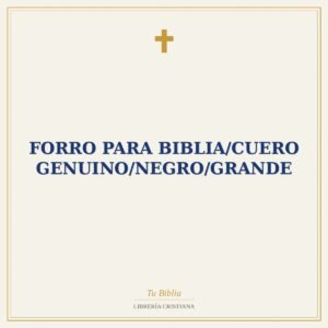 Forro Para Biblia/Cuero Genuino/Negro/Grande