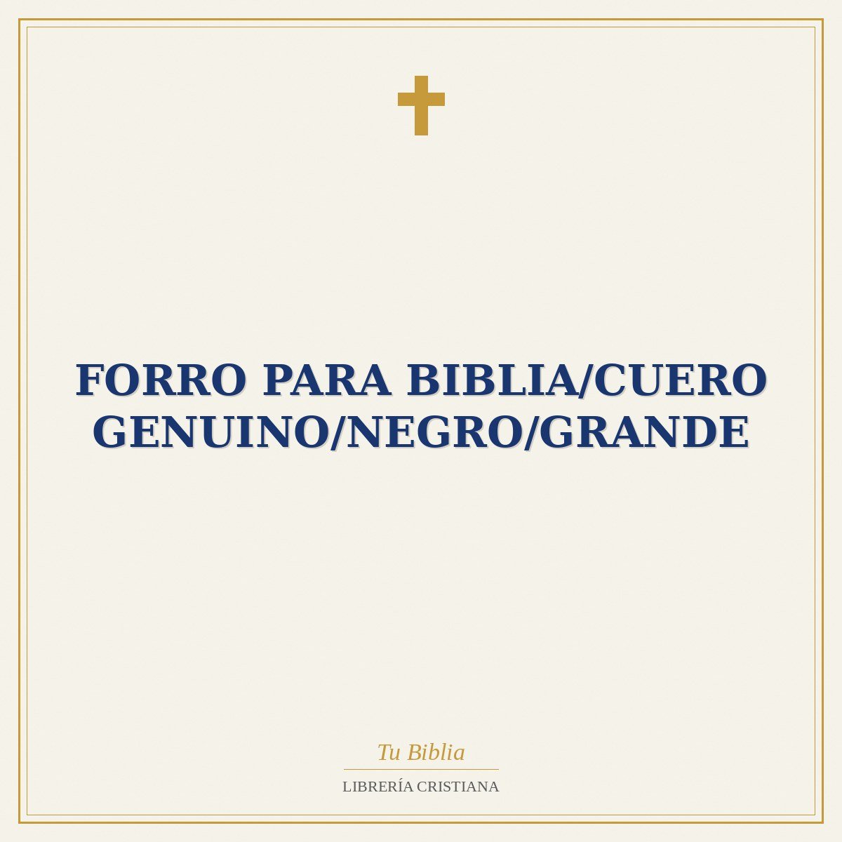 Forro Para Biblia/Cuero Genuino/Negro/Grande 1 Forro Para Biblia/Cuero Genuino/Negro/Grande
