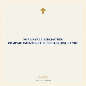 Forro Para Biblia/Tres Compartimentos/Poliester/Rojo/Grande