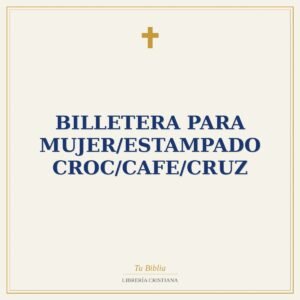 Billetera Para Mujer/Estampado Croc/Cafe/Cruz