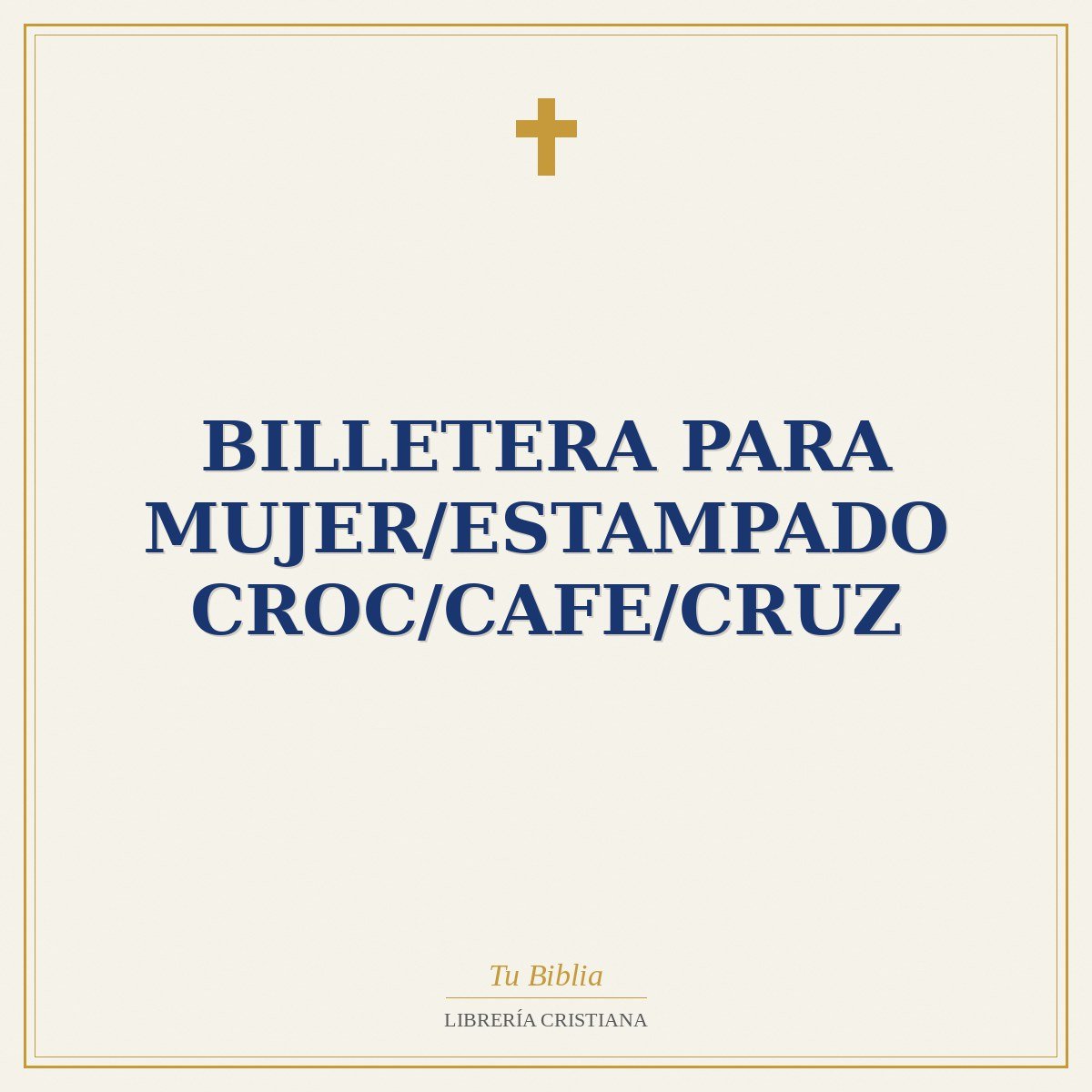 Billetera Para Mujer/Estampado Croc/Cafe/Cruz 1 Billetera Para Mujer/Estampado Croc/Cafe/Cruz