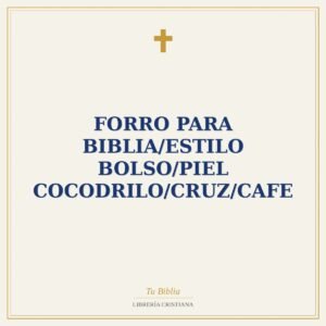 Forro Para Biblia/Estilo Bolso/Piel Cocodrilo/Cruz/Cafe