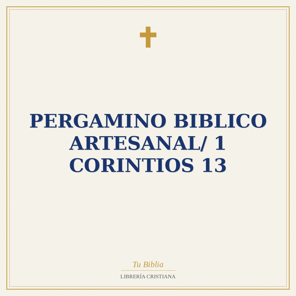 Pergamino Biblico Artesanal/ 1 Corintios 13 1 Pergamino Biblico Artesanal/ 1 Corintios 13