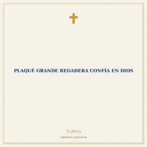 Plaqué Grande Regadera Confía en Dios
