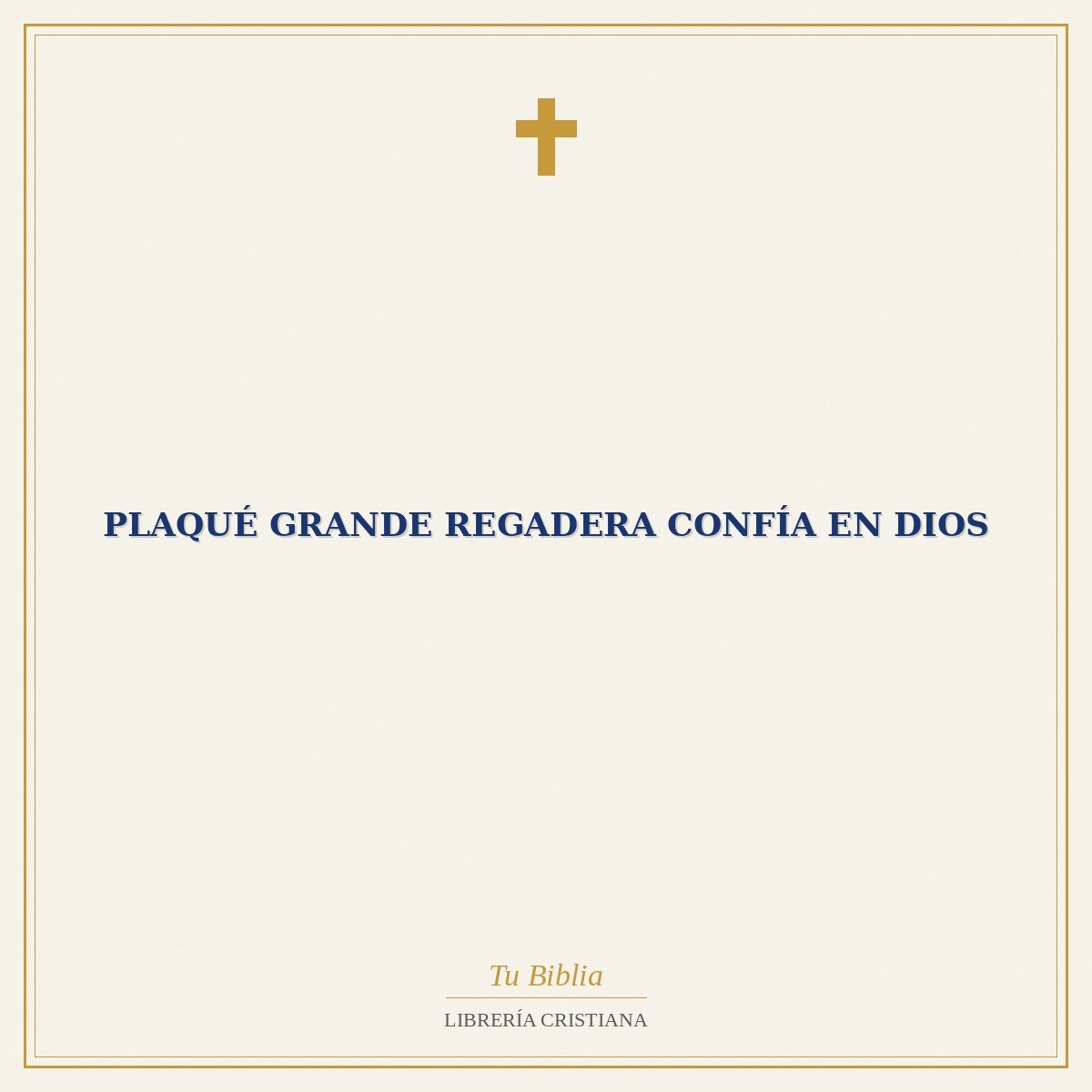 Plaqué Grande Regadera Confía en Dios 1 Plaqué Grande Regadera Confía en Dios