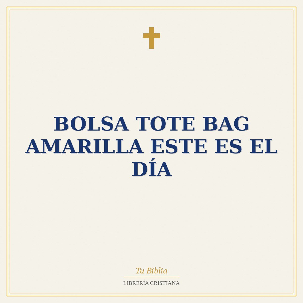 Bolsa Tote Bag Amarilla Este es el Día 1 Bolsa Tote Bag Amarilla Este es el Día