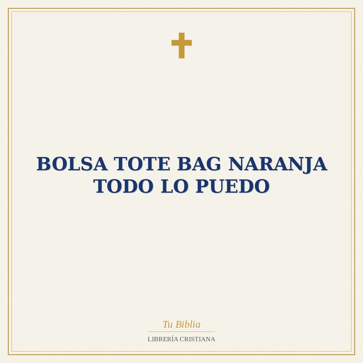 Bolsa Tote Bag Naranja Todo Lo Puedo 1 Bolsa Tote Bag Naranja Todo Lo Puedo