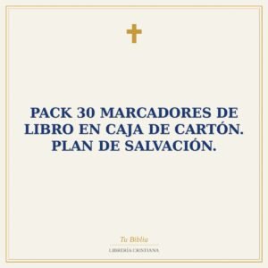 Pack 30 marcadores de libro en caja de cartón. Plan de salvación.