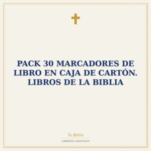 Pack 30 marcadores de libro en caja de cartón. Libros de la Biblia