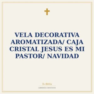 Vela Decorativa Aromatizada/ Caja Cristal Jesus Es Mi Pastor/ Navidad