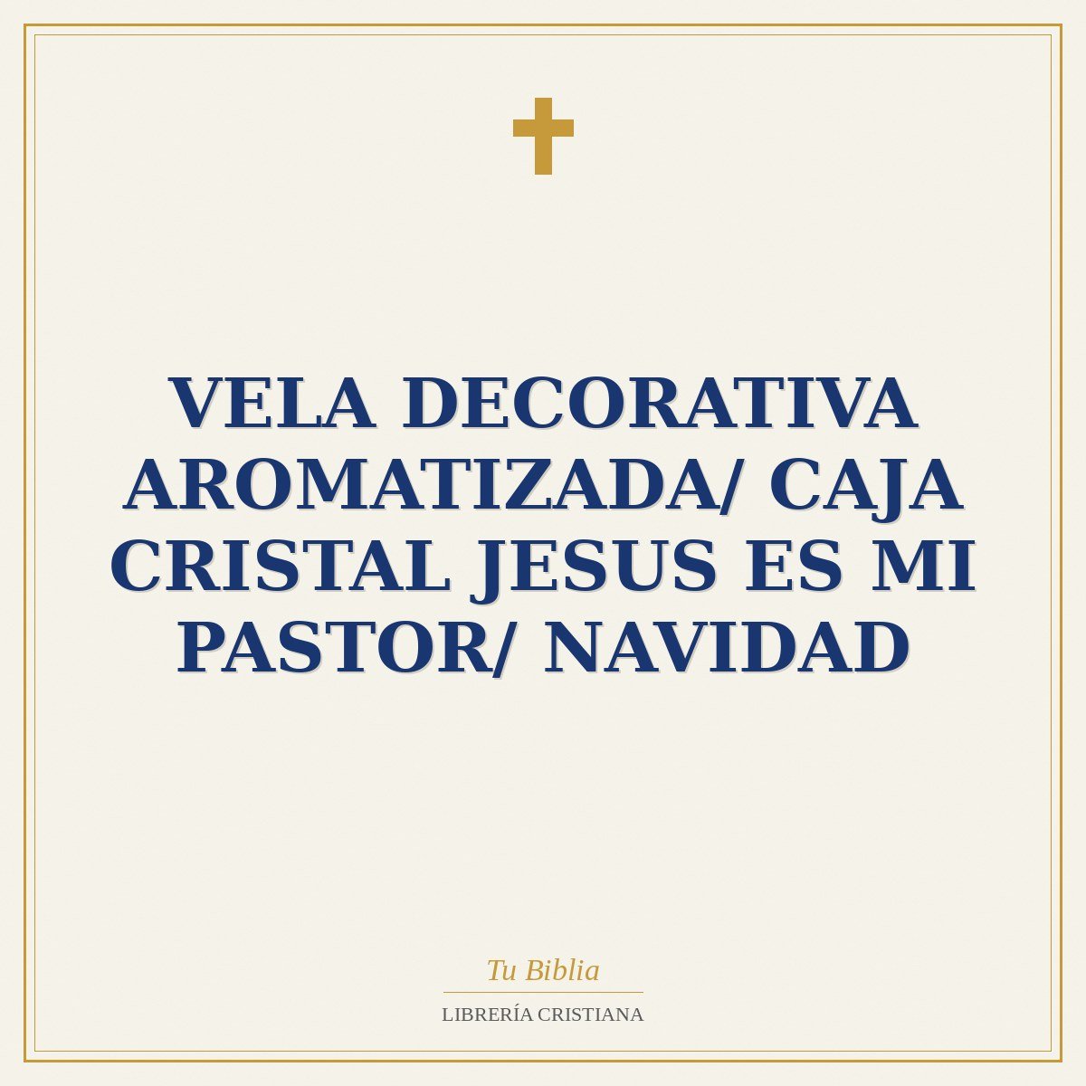 Vela Decorativa Aromatizada/ Caja Cristal Jesus Es Mi Pastor/ Navidad 1 Vela Decorativa Aromatizada/ Caja Cristal Jesus Es Mi Pastor/ Navidad